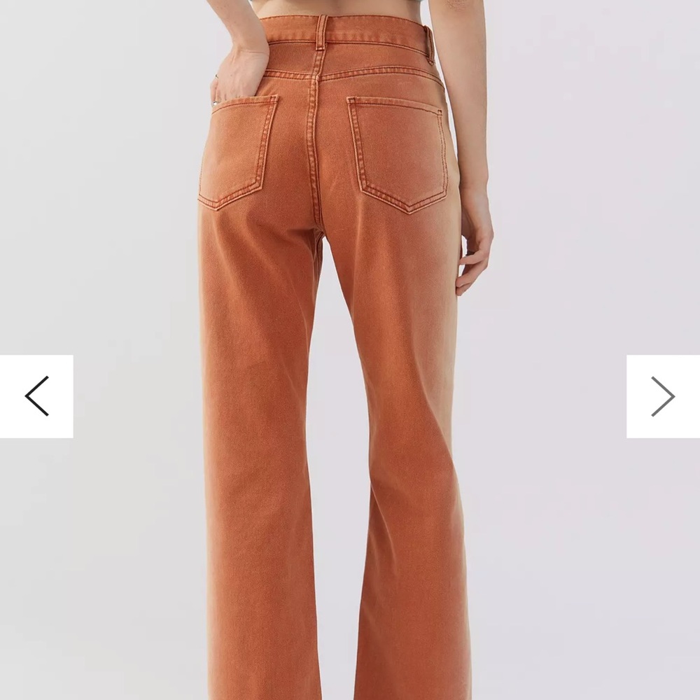 Brand New BDG Cowboy Jean. Amber rust color. Ambre high waisted mom jean rigid.